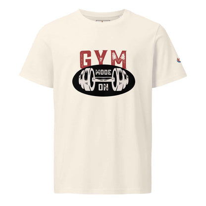 Men's Organic Fitness T-Shirt - Mid-Light Gym Mode On Apparel