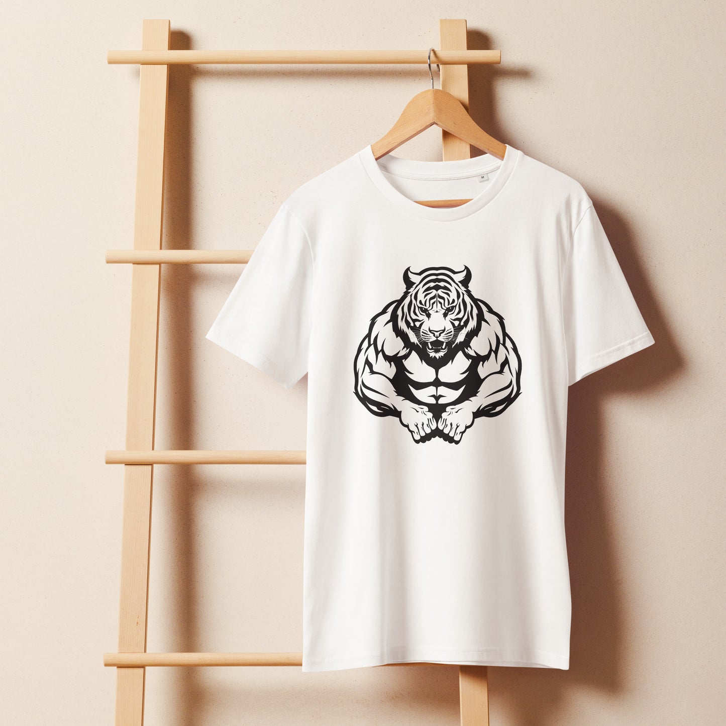 Men's Organic Mid-Light T-Shirt Tiger Strong | Fitness Apparel