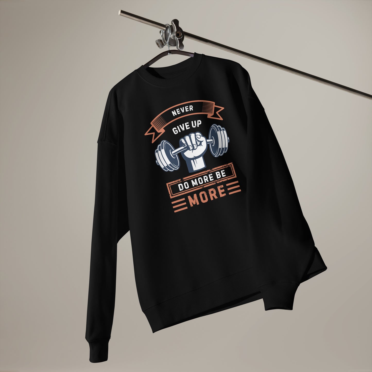 Men's Organic Oversized Sweatshirt Do More Be More | Motivational Fitness