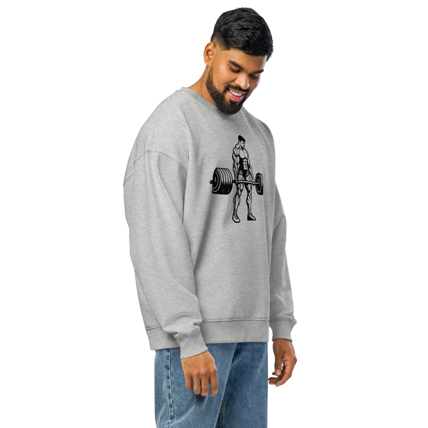 Men's Organic Oversized Sweatshirt Weightlifting | Fitness Apparel