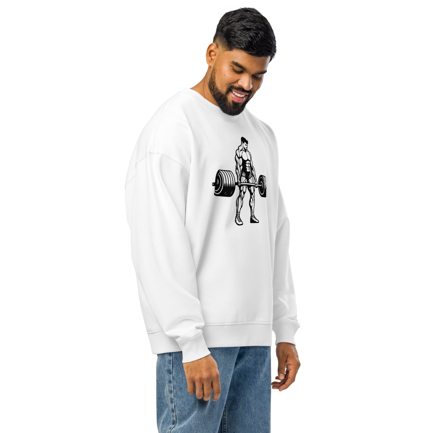 Men's Organic Oversized Sweatshirt Weightlifting | Fitness Apparel