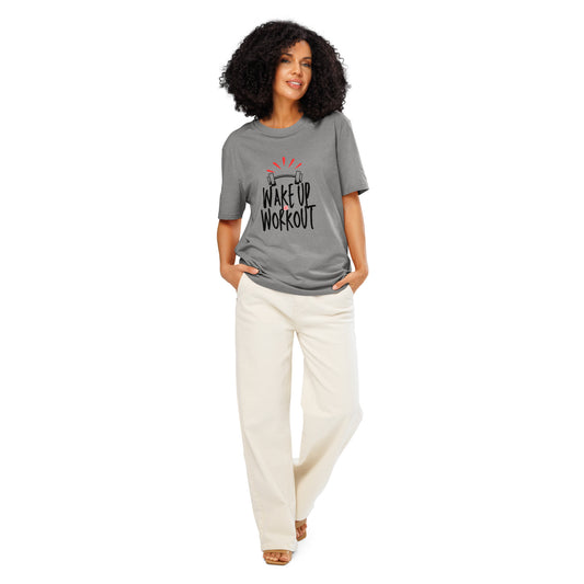 Women's Wake Up and Work Out T-Shirt | Motivational Fitness Apparel