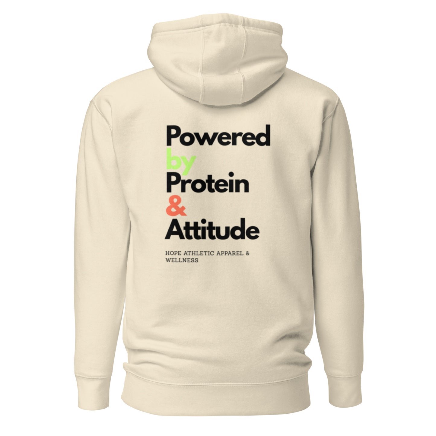 Men's Hoodie - Powered by Protein and Attitude for Ultimate Comfort -