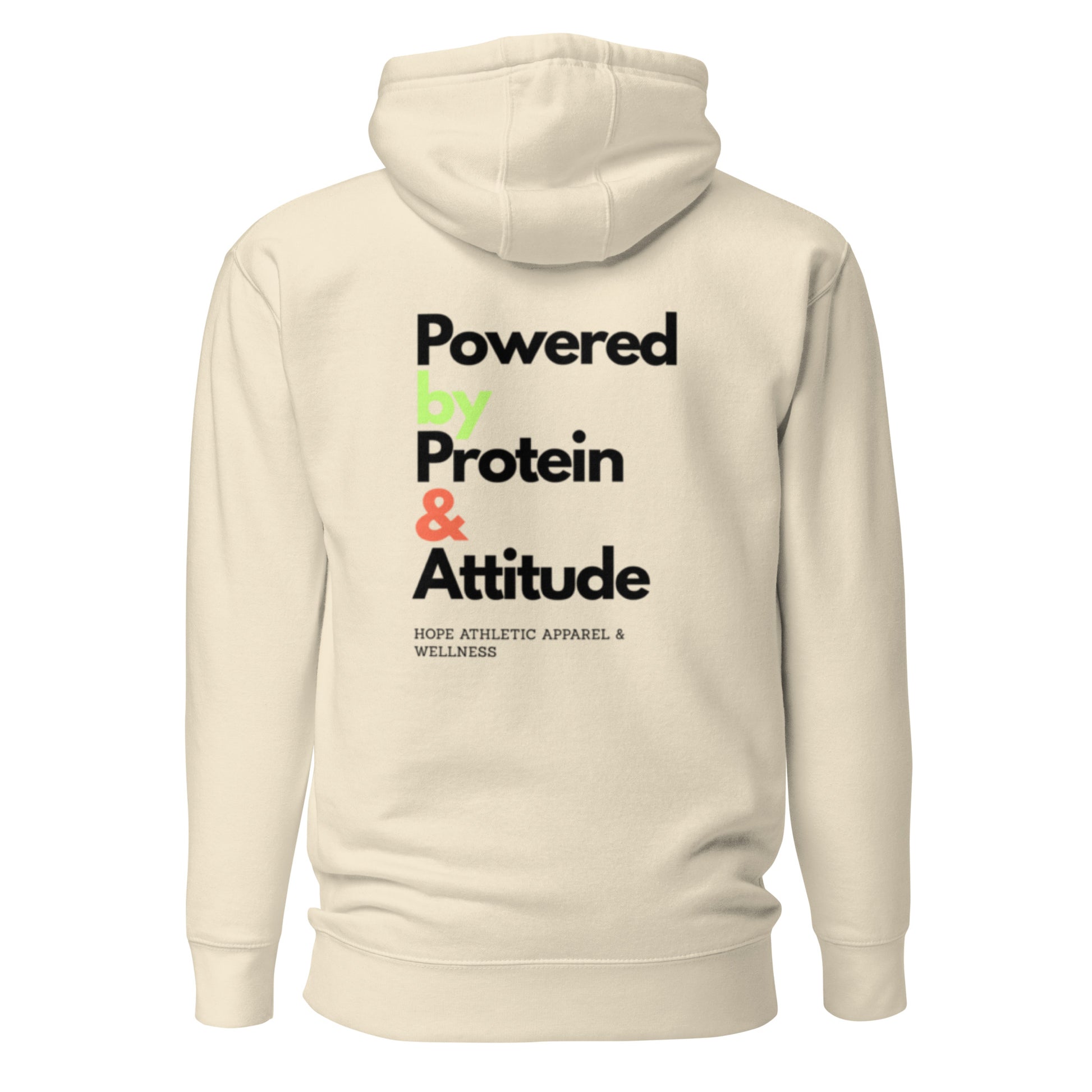 Men's Hoodie - Powered by Protein and Attitude for Ultimate Comfort -