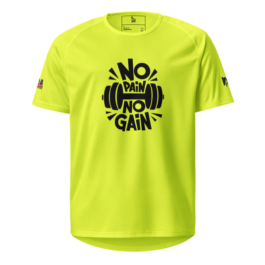 Men's Sports Jersey- Fitness No Pain no Gain -
