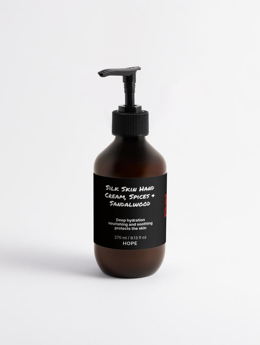 Crema de manos Silk Skin - Aroma a especias y sándalo, 250 ml