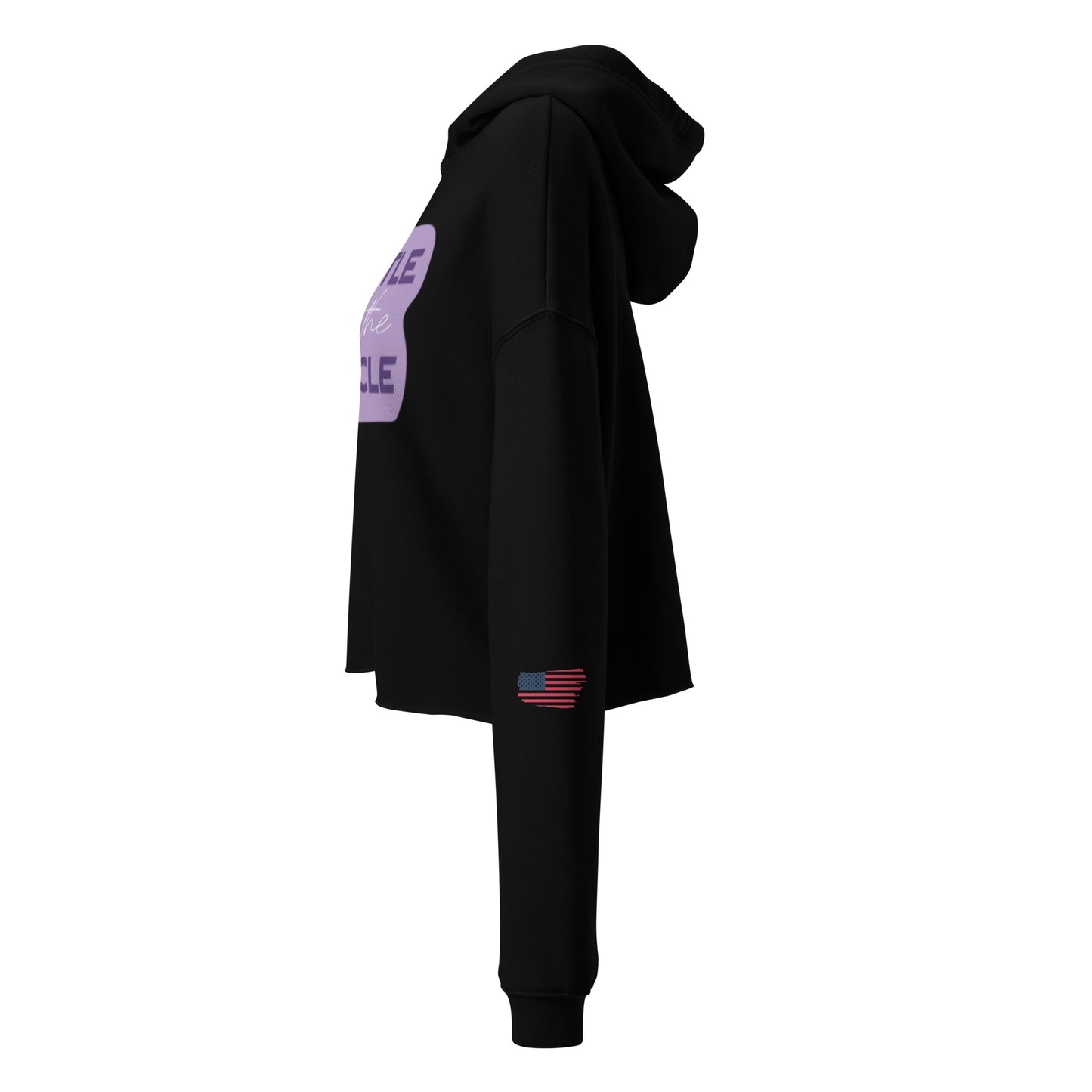 Women's Crop Hoodie- Hustle for the Muscle -