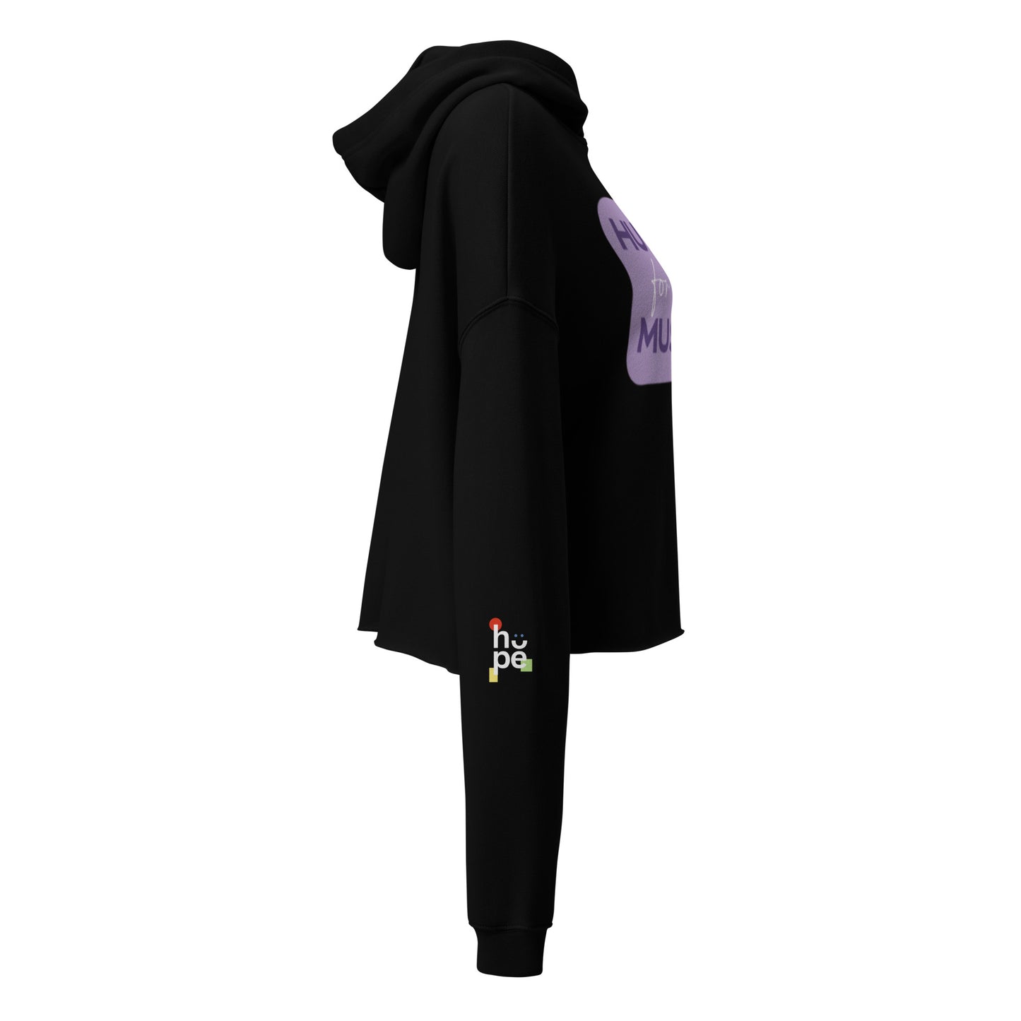 Women's Crop Hoodie- Hustle for the Muscle -