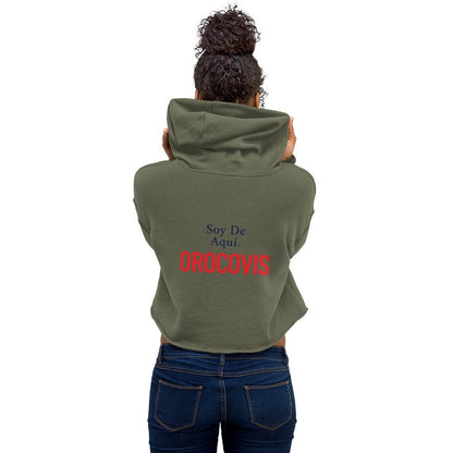 Puerto Rico Fitness Crop Hoodie Soy de Aqui - Orocovis Style -