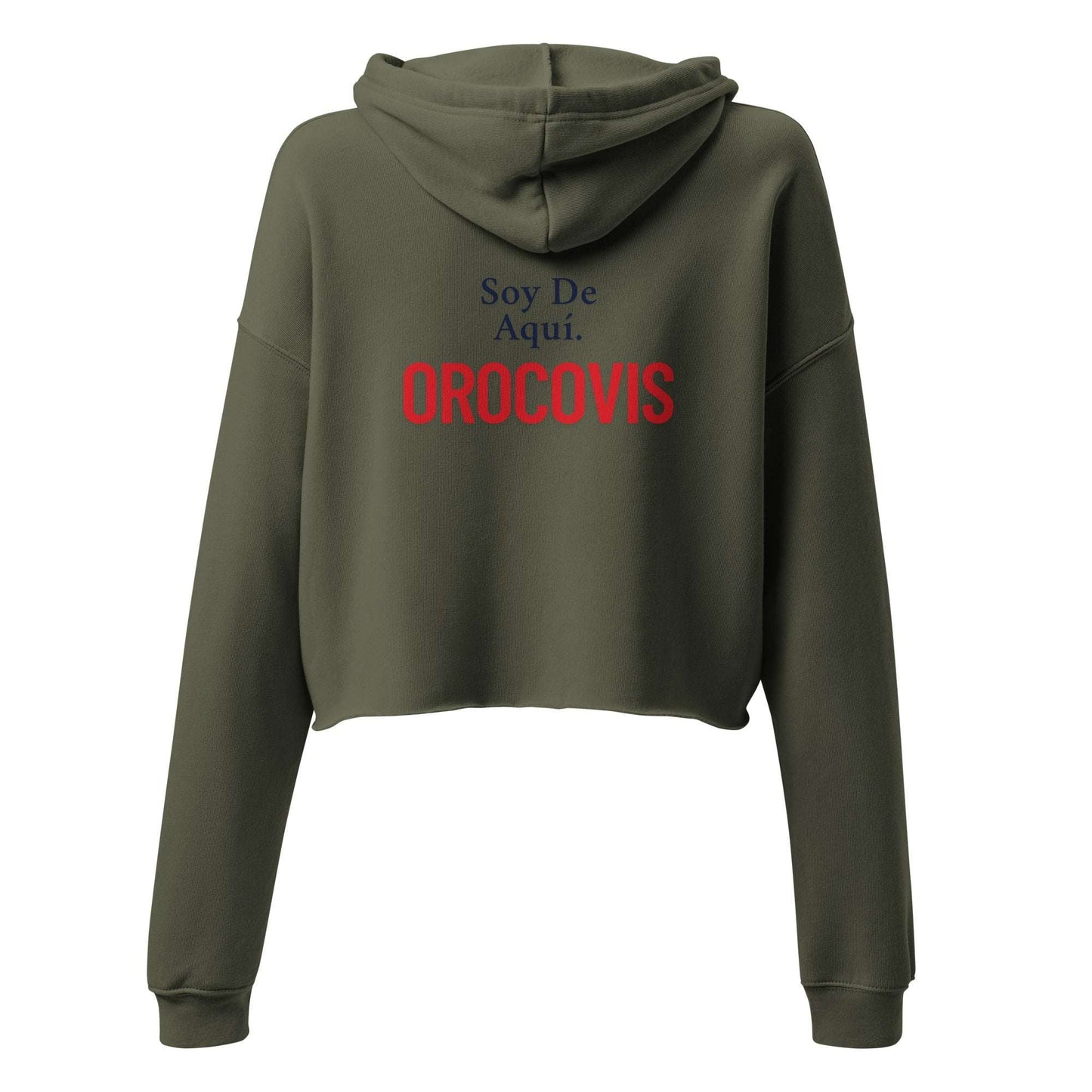 Puerto Rico Fitness Crop Hoodie Soy de Aqui - Orocovis Style -