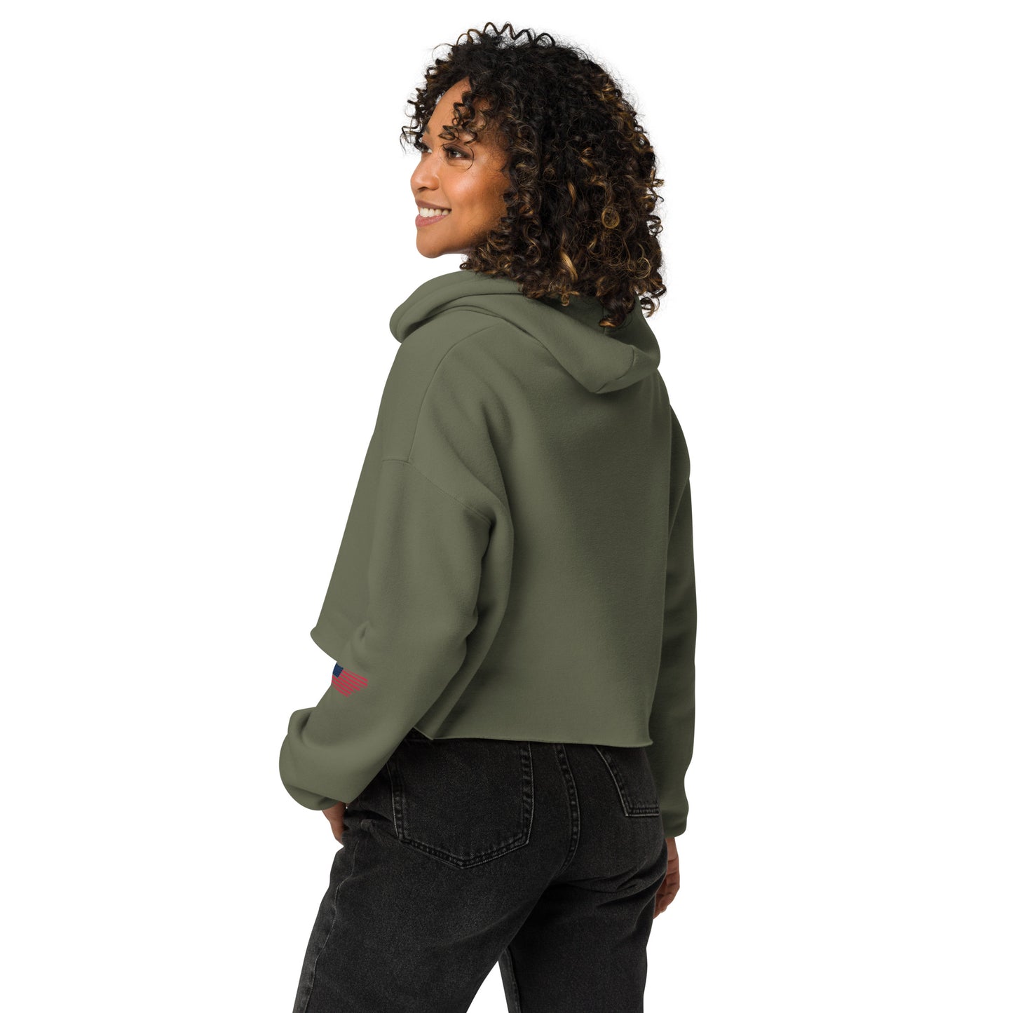 Women's Crop Hoodie- Hustle for the Muscle -