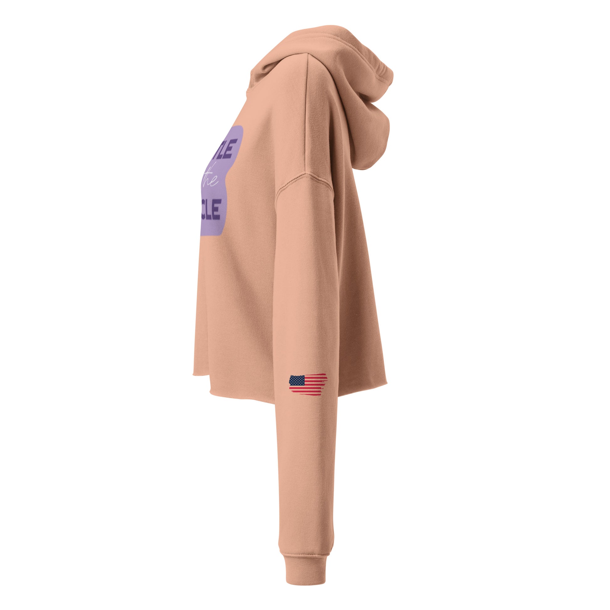 Women's Crop Hoodie- Hustle for the Muscle -