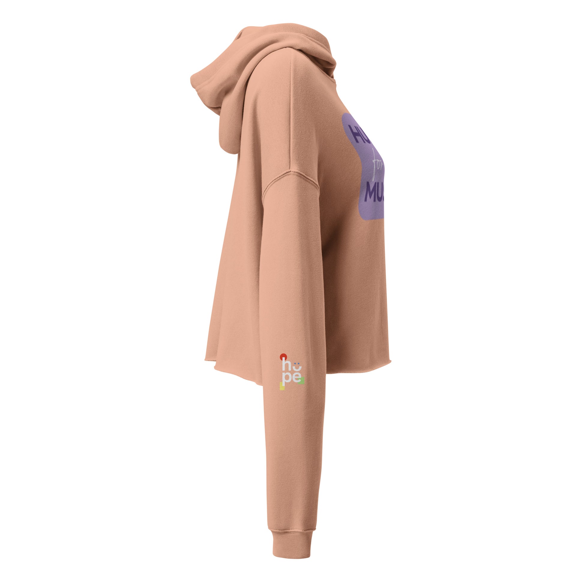 Women's Crop Hoodie- Hustle for the Muscle -