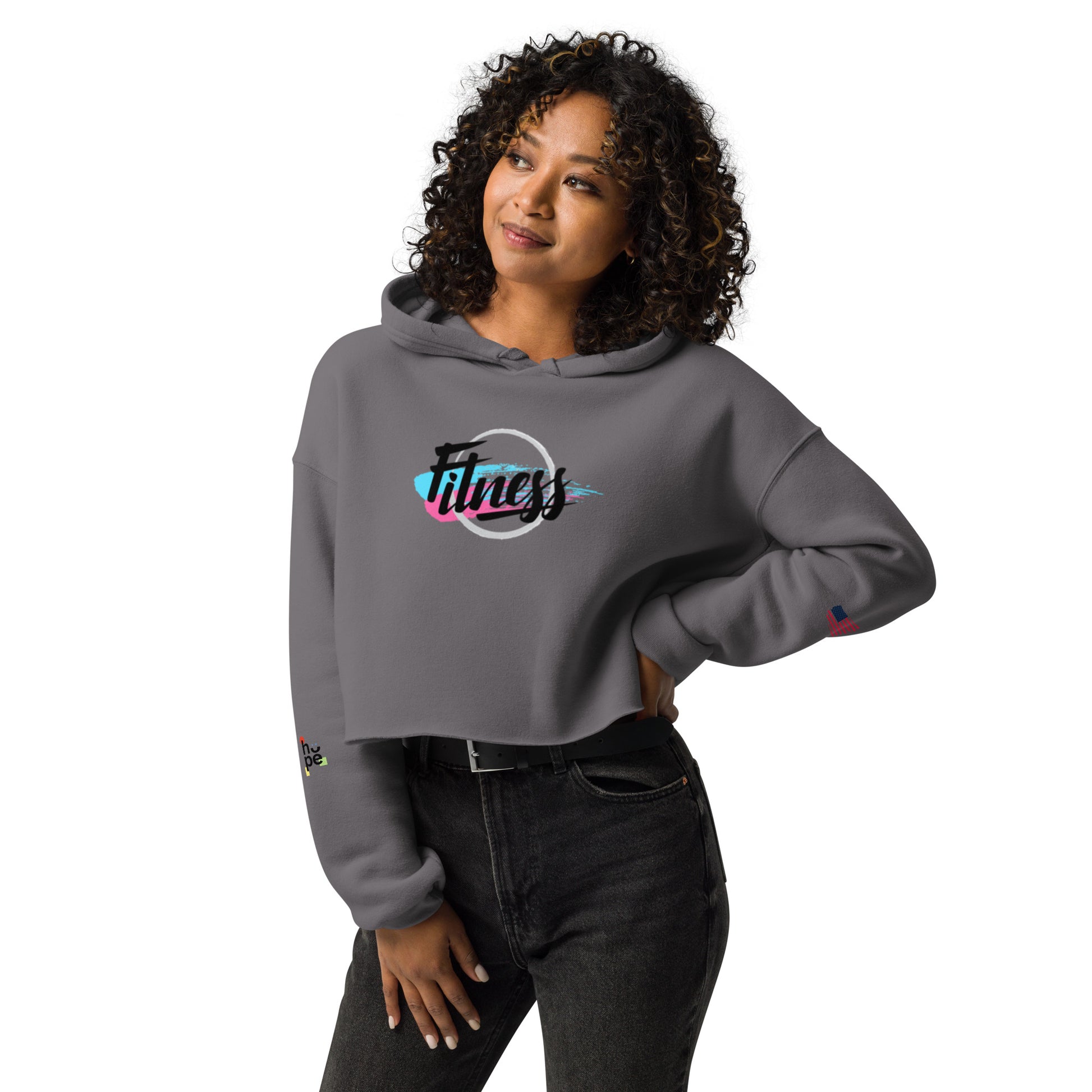 Women's Crop Hoodie- Fitness -