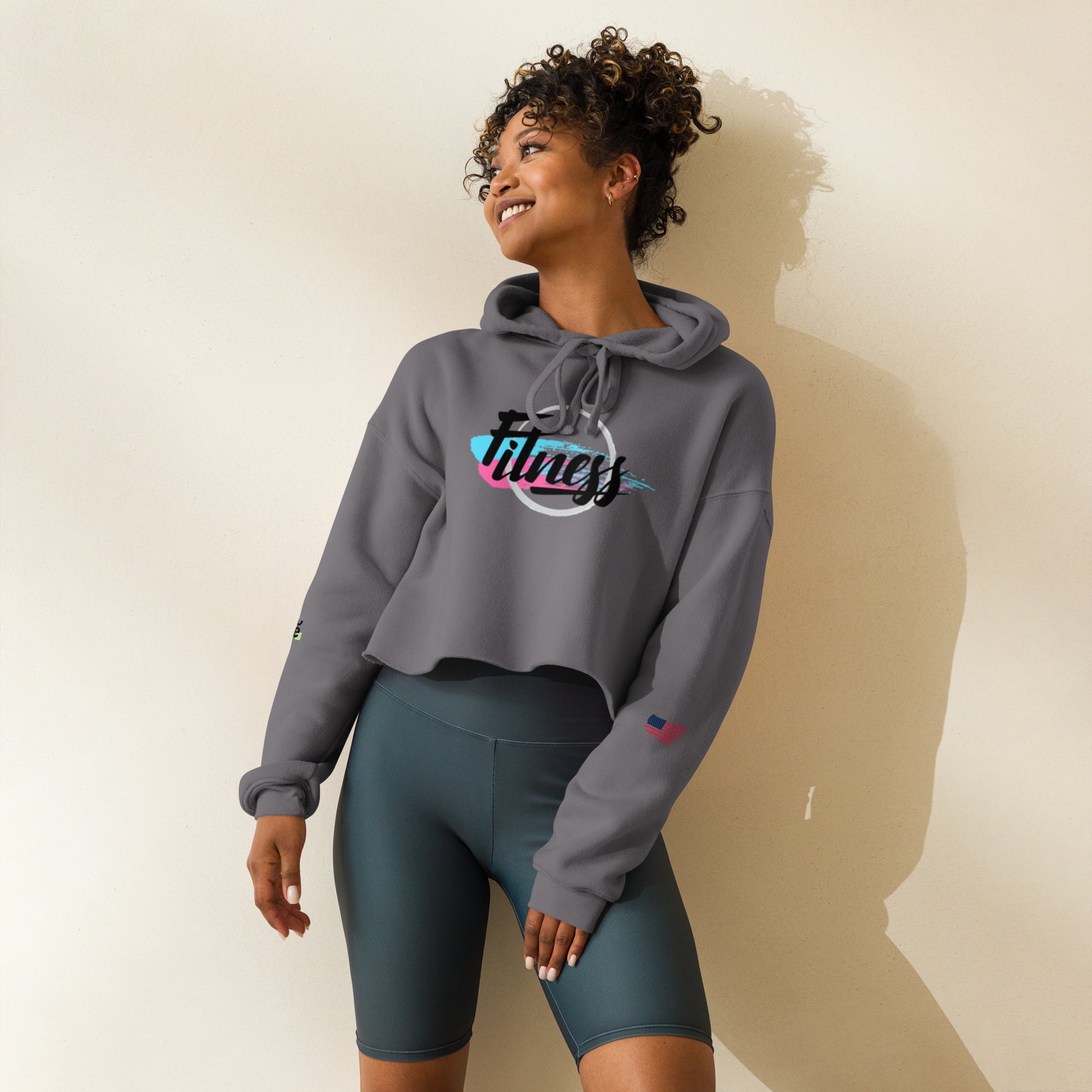 Women's Crop Hoodie- Fitness -