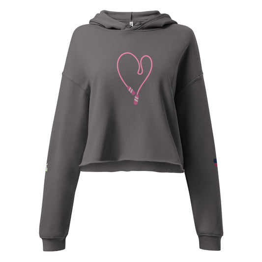 Women's Crop Hoodie- Workout Love -