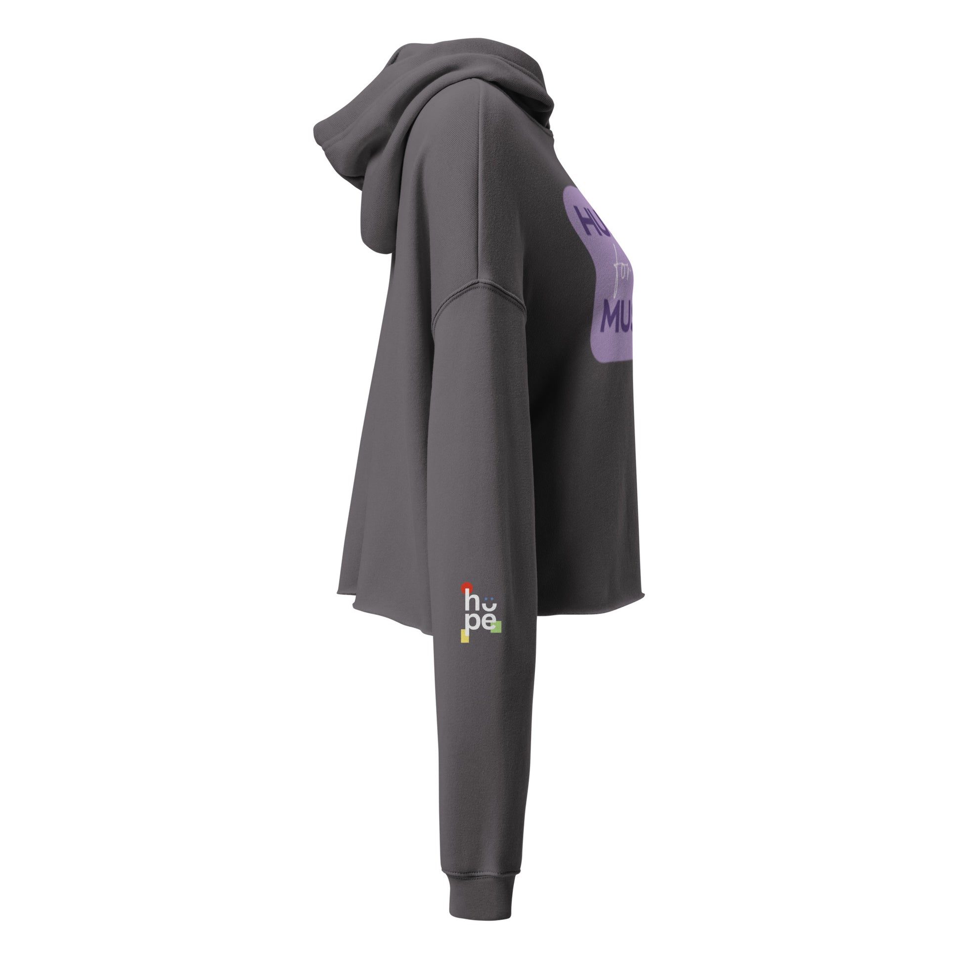 Women's Crop Hoodie- Hustle for the Muscle -