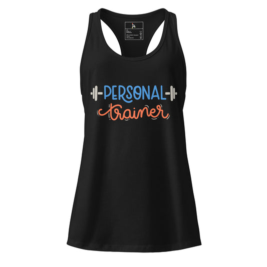 Women's Fitted Tank Top - Personal Trainer Racerback Design -
