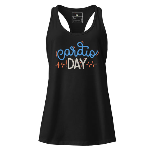 Women's Fitted Racerback Tank Top for Cardio Day Performance -