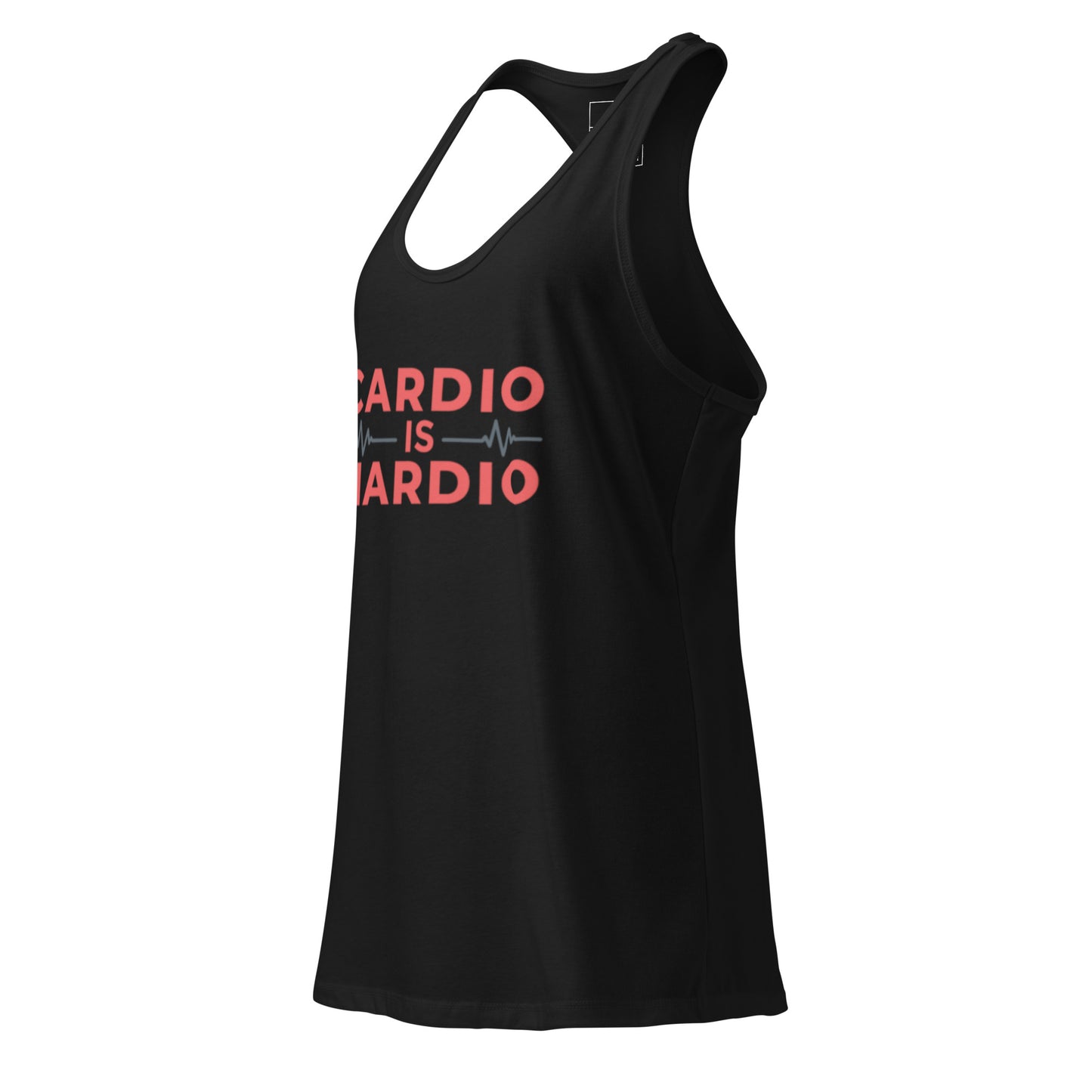 Women’s Fitted Racerback Tank Top - Cardio is Hardio for Active Women -