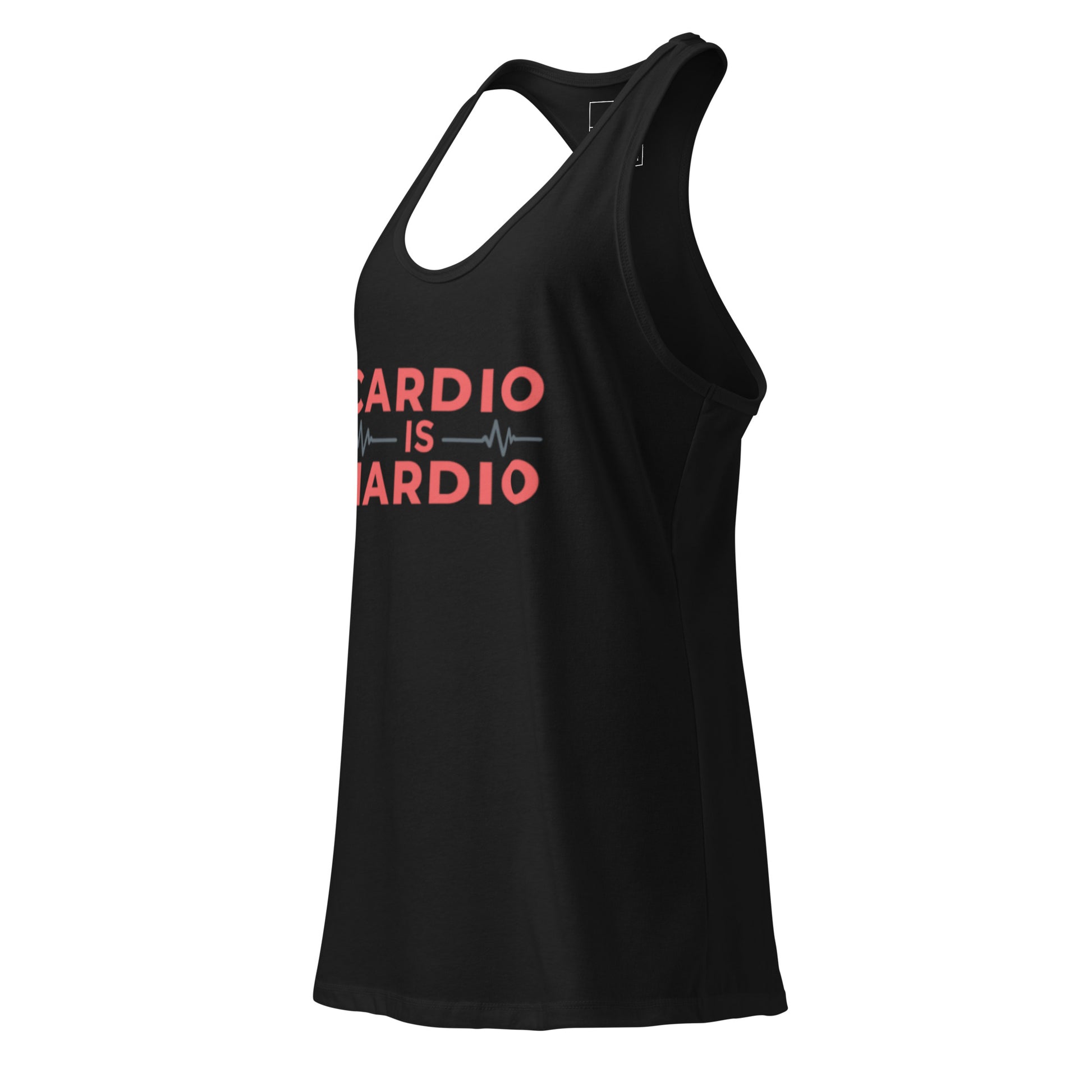 Women’s Fitted Racerback Tank Top - Cardio is Hardio for Active Women -