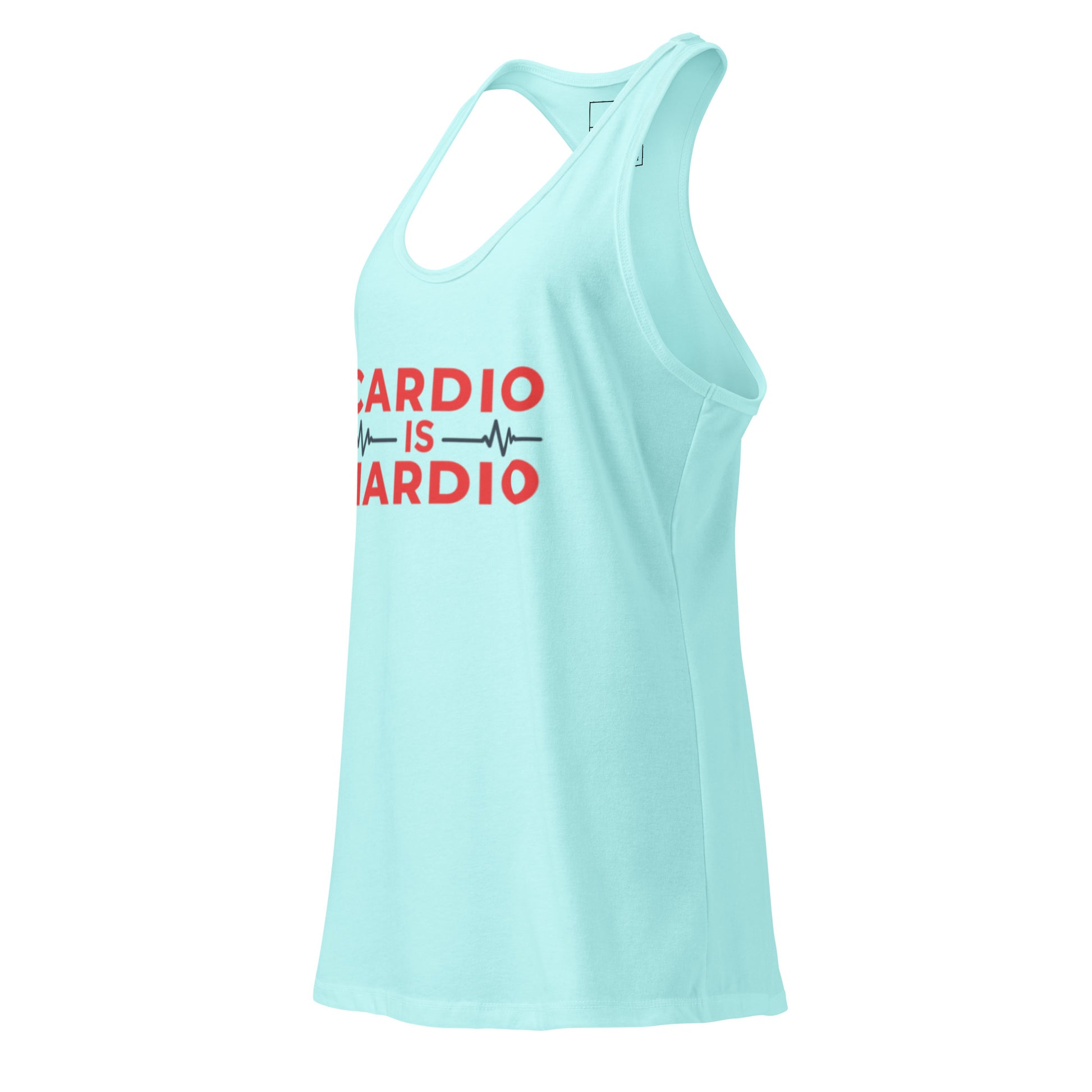 Women’s Fitted Racerback Tank Top - Cardio is Hardio for Active Women -