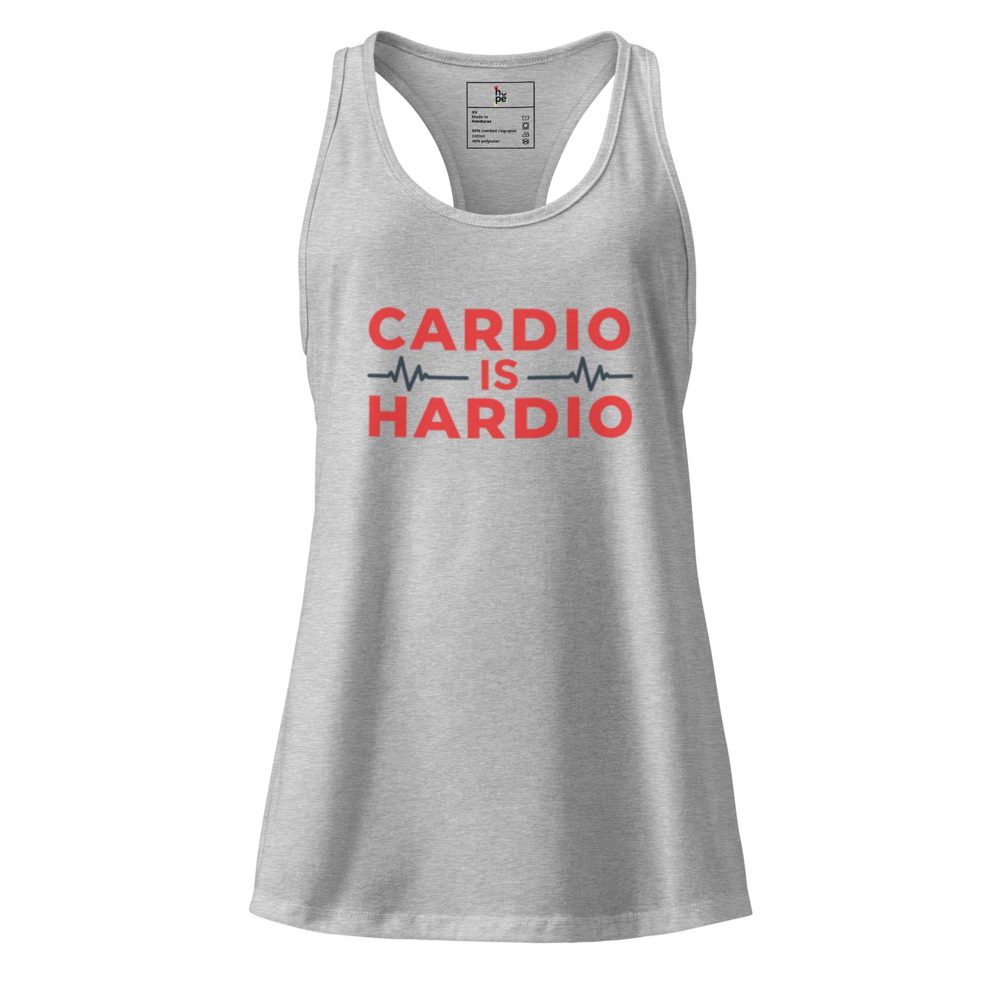 Women’s Fitted Racerback Tank Top - Cardio is Hardio for Active Women -
