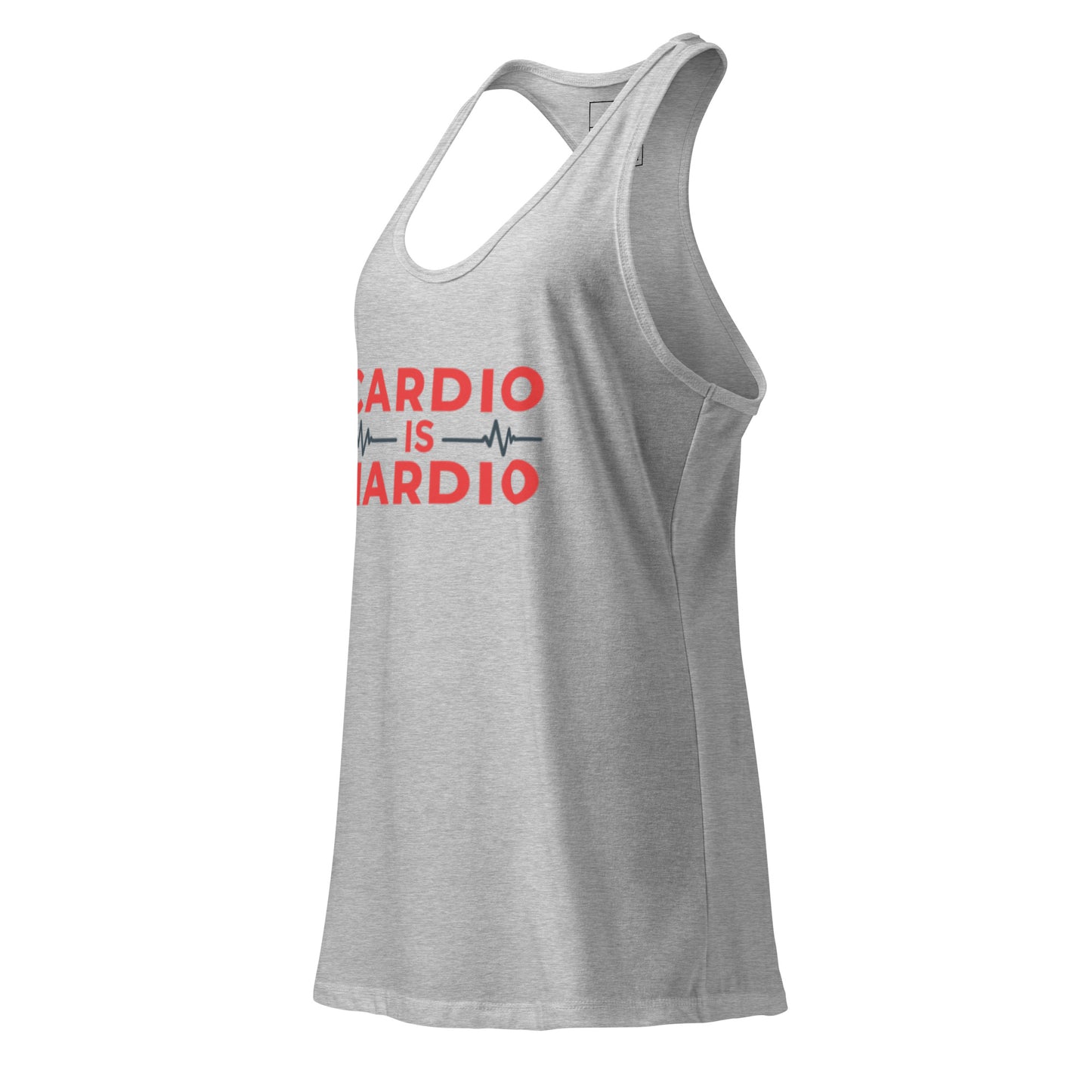 Women’s Fitted Racerback Tank Top - Cardio is Hardio for Active Women -