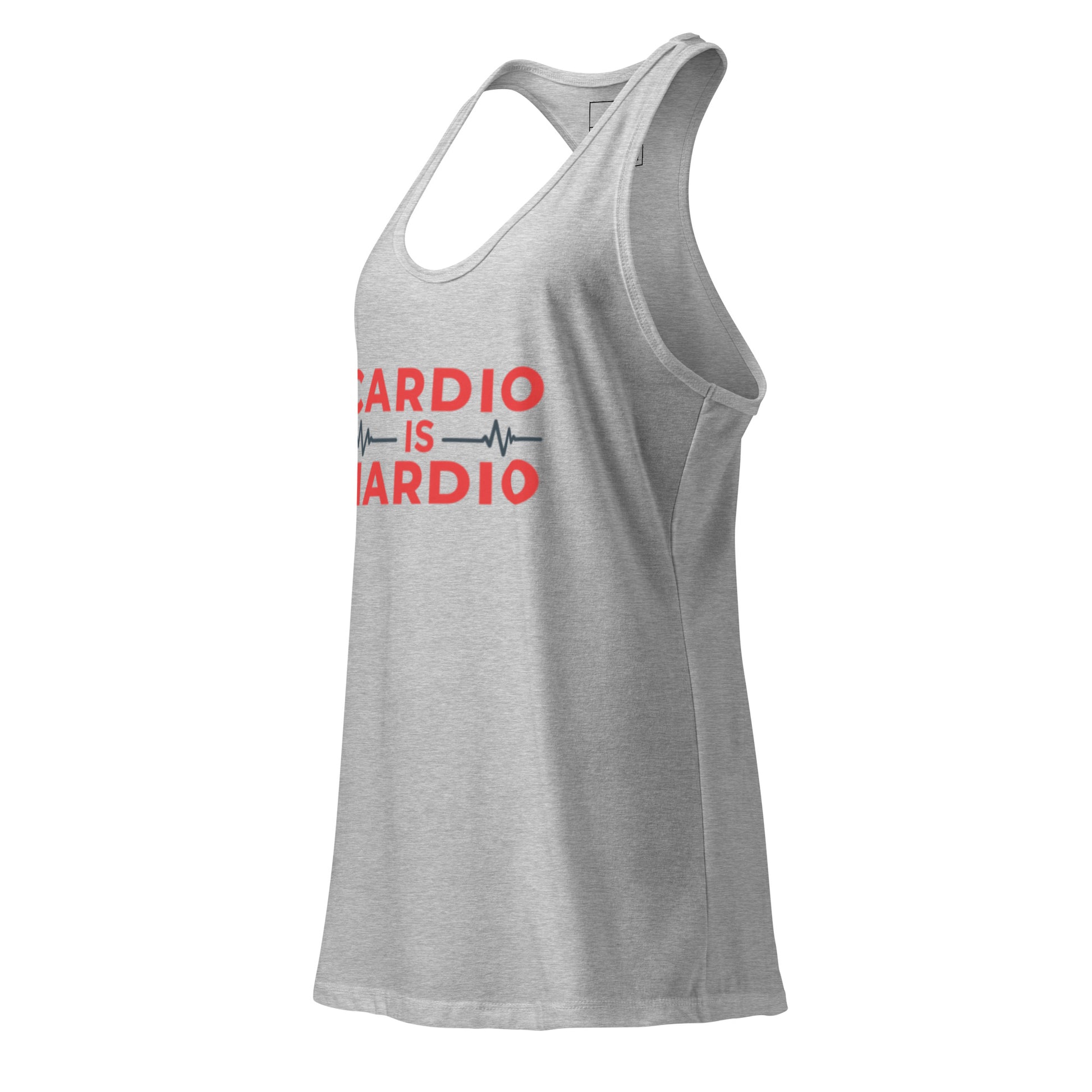 Women’s Fitted Racerback Tank Top - Cardio is Hardio for Active Women -