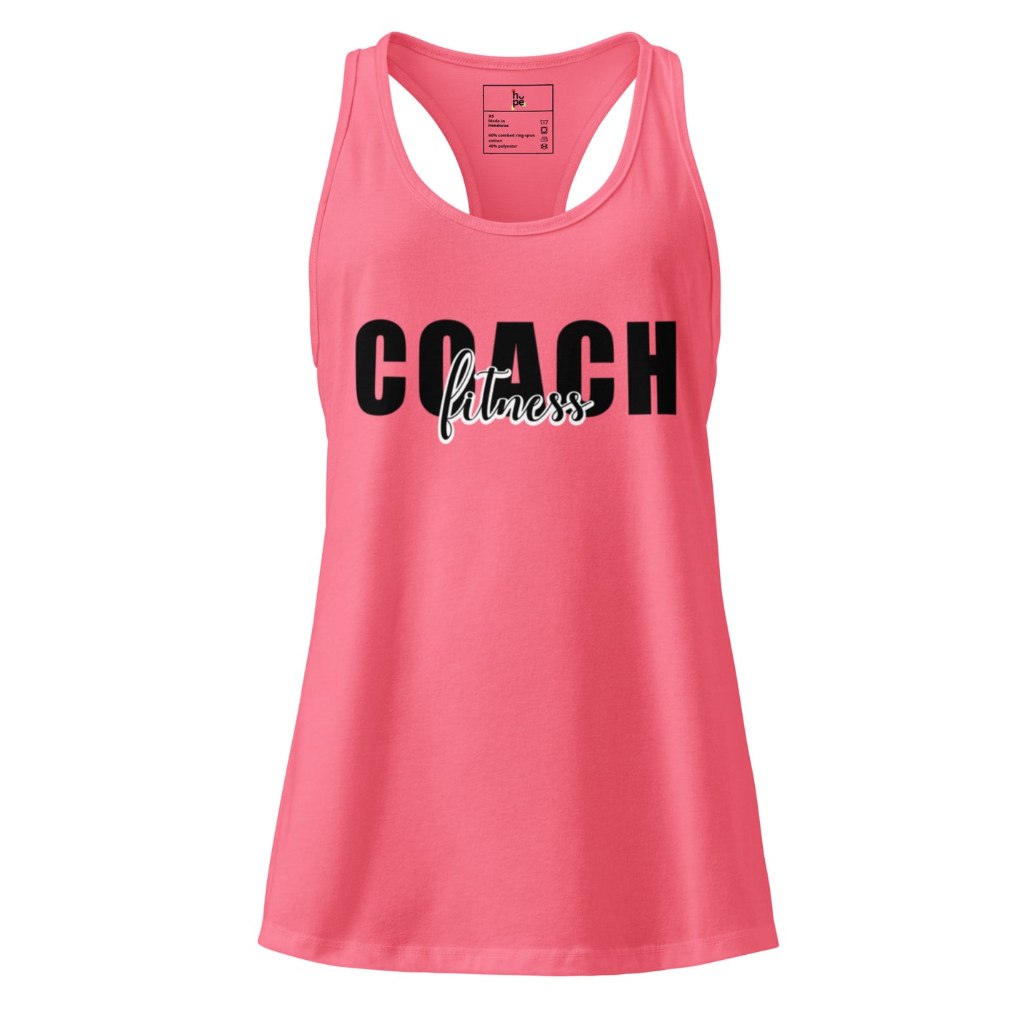 Women’s Fitted Racerback Tank Top - Perfect Women's Fitness Tank Top for Coaches and Athletes -