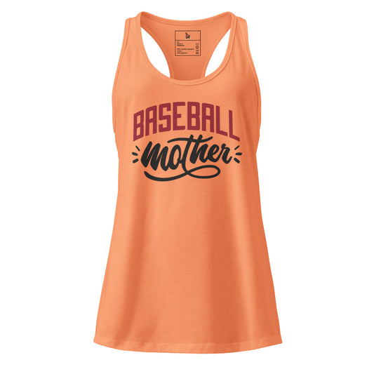 Women’s Fitted Racerback Tank Top - Baseball Mom Tank Top -