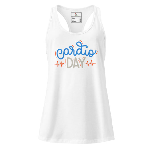 Women's Fitted Racerback Tank Top for Cardio Day Performance -