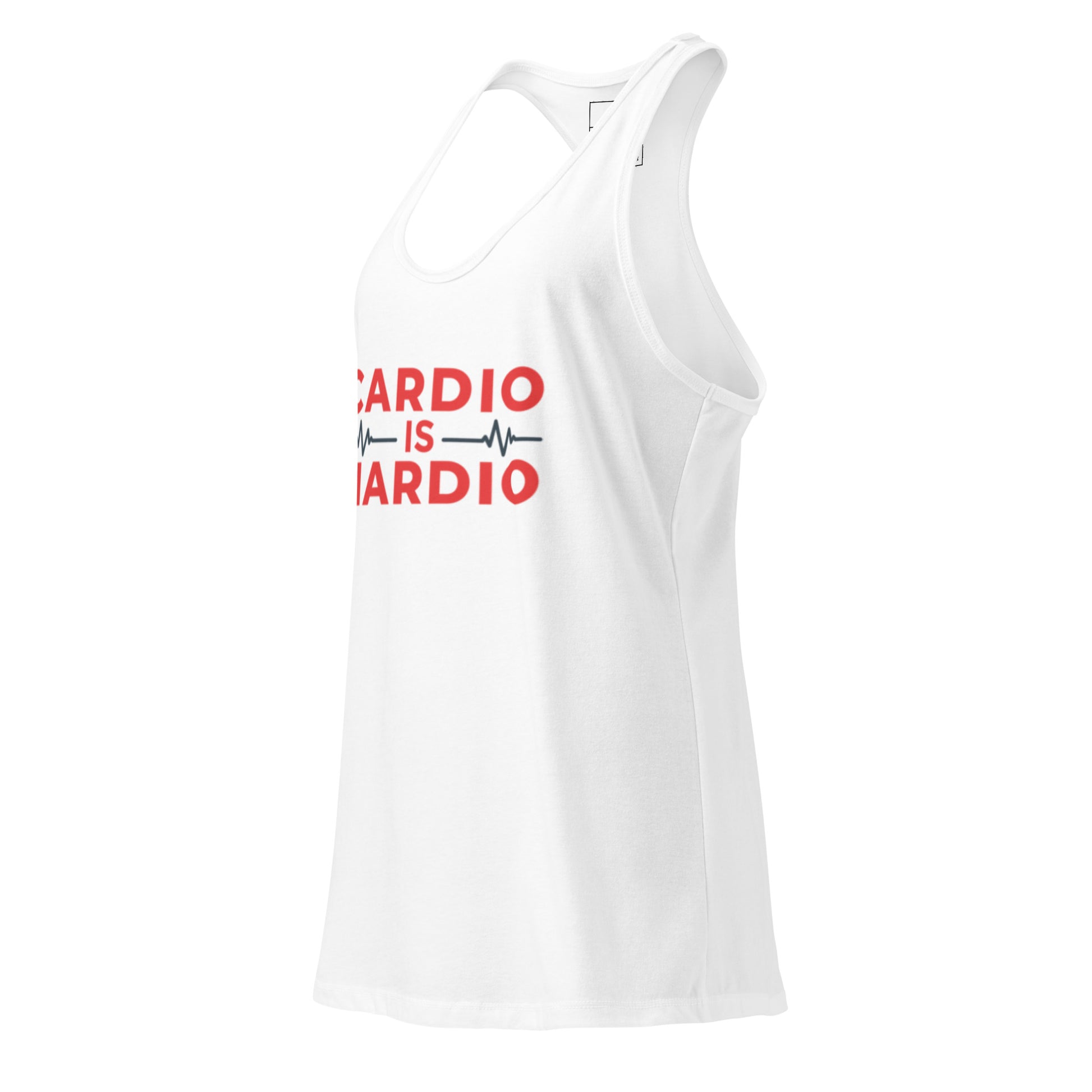 Women’s Fitted Racerback Tank Top - Cardio is Hardio for Active Women -