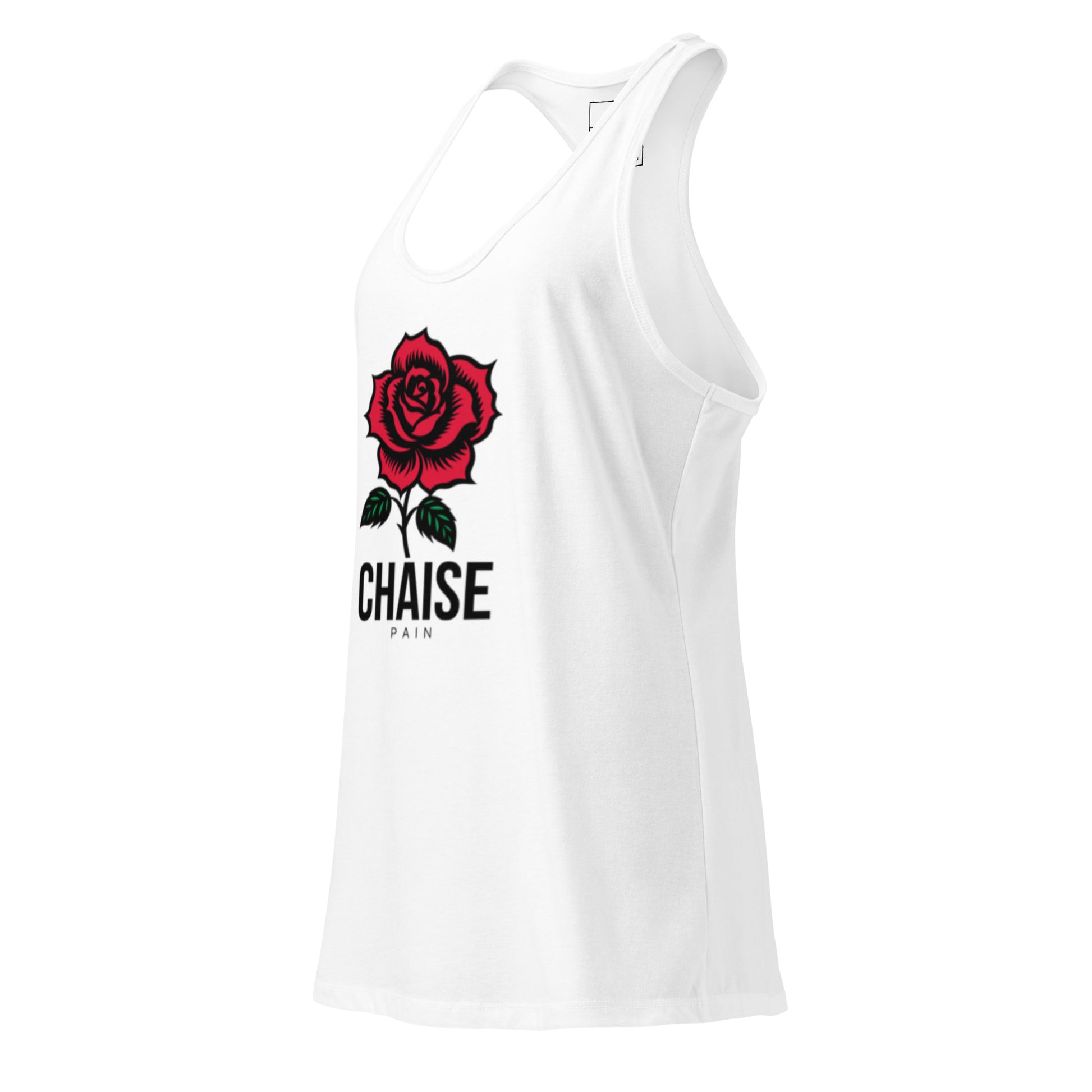 Women's Racerback Tank Top - Fitted Chaise Pain Design -