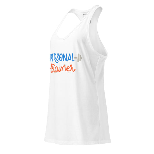 Women's Fitted Tank Top - Personal Trainer Racerback Design -