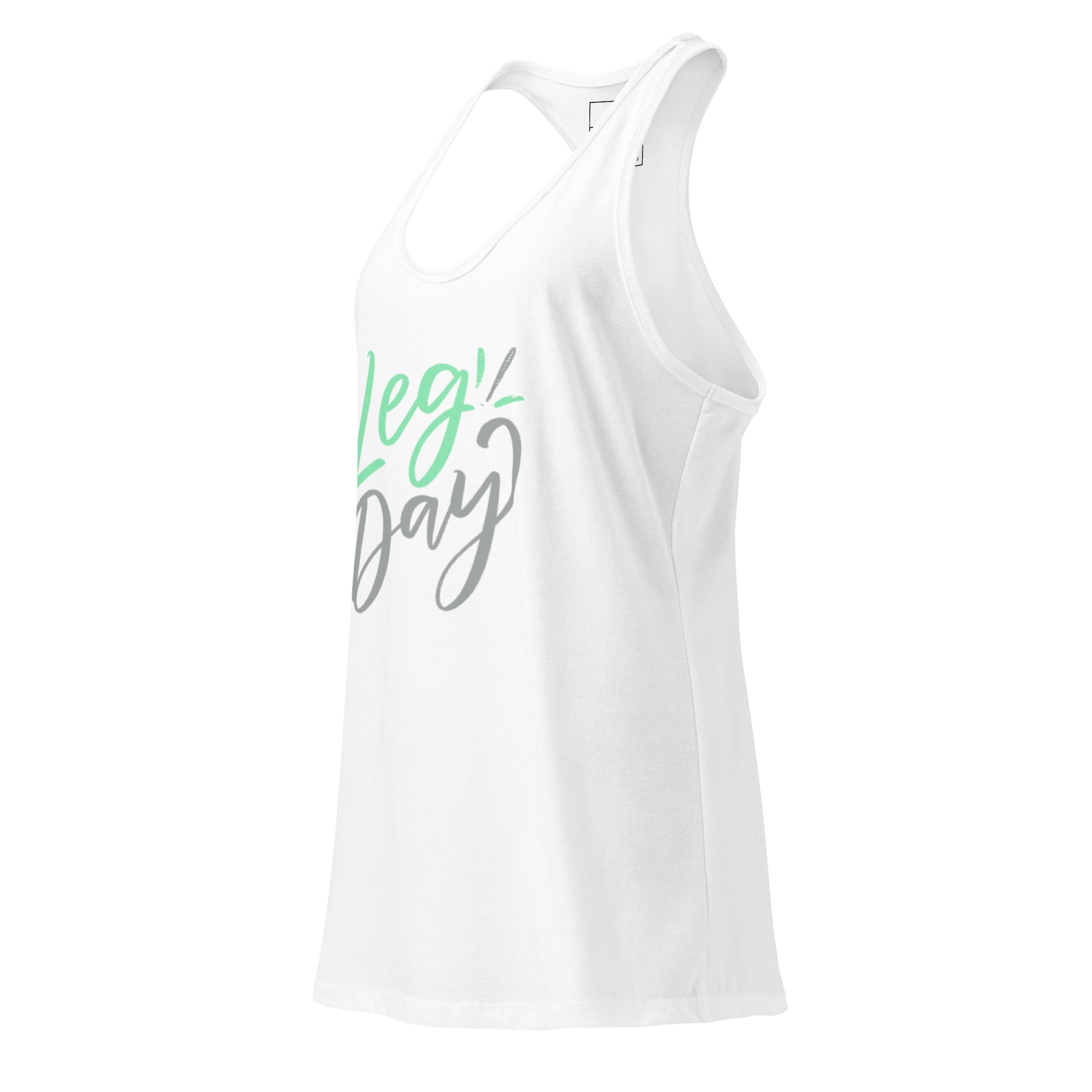 Women's Racerback Tank Top - Leg Day Fitted Style -