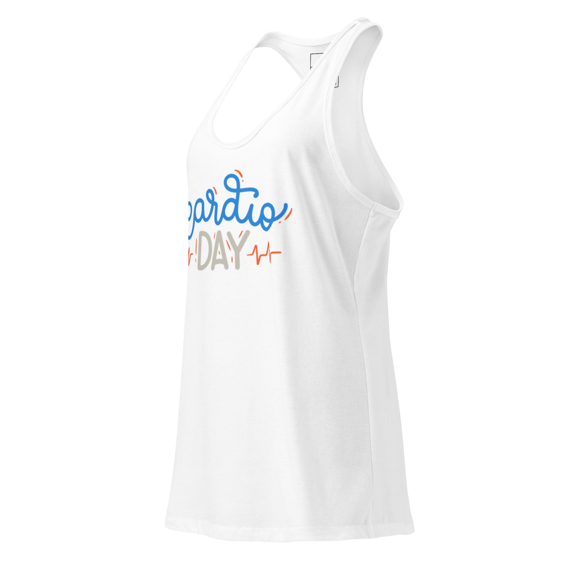 Women's Fitted Racerback Tank Top for Cardio Day Performance -