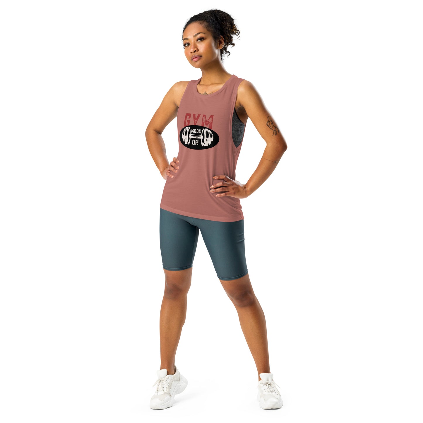 Ladies' Muscle Tank Gym Mode On - Fitness Workout Apparel