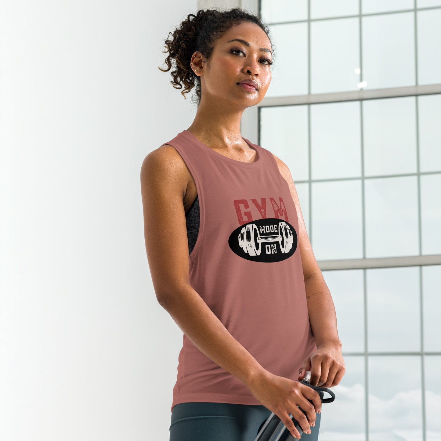 Ladies' Muscle Tank Gym Mode On - Fitness Workout Apparel