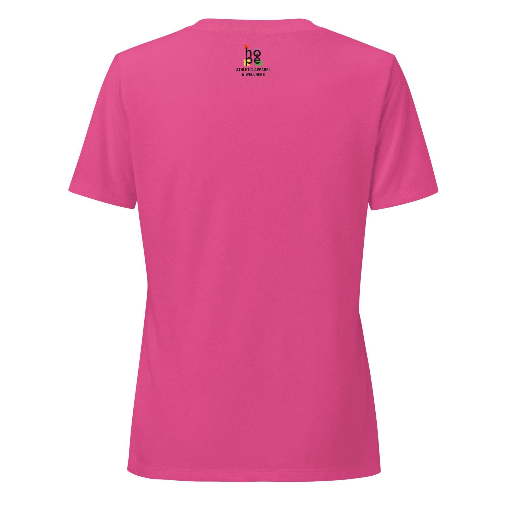 Women's Weightlifting T-Shirt - Relaxed V-Neck for Comfort and Performance -