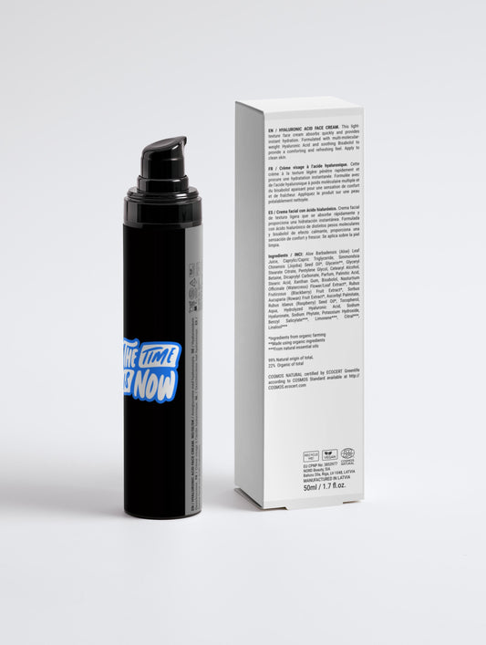 Hyaluronic Acid Face Cream for Men - Youthful Skin Hydration Formula